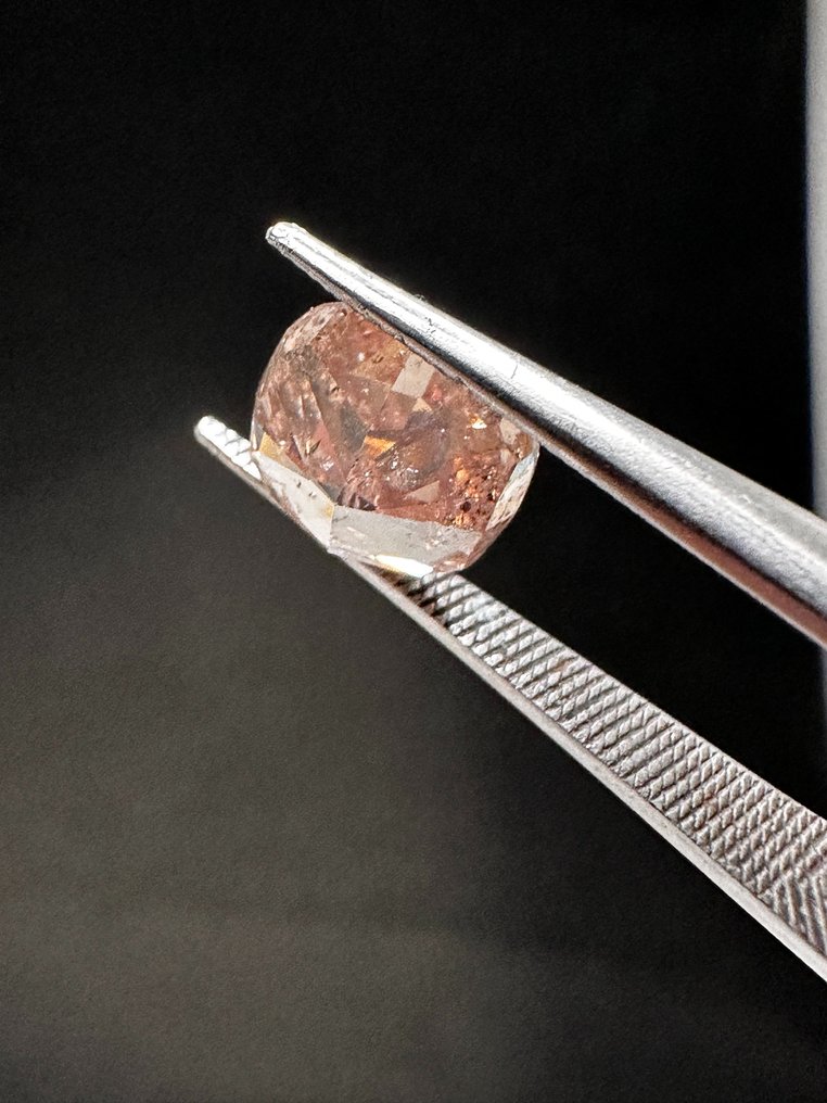 1 pcs 鑽石 (天然彩色) - 2.39 ct - Fancy 淡橙色, 淡粉紅色 褐色 - I2 - Antwerp Laboratory for Gemstone Testing (ALGT) #4.3