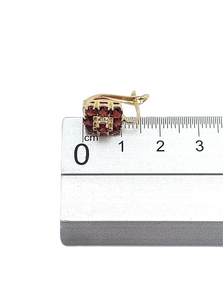 耳環 - 18 克拉 黃金 - 2.00ct. tw. 石榴石 #4.3