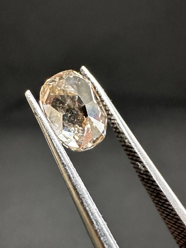 1 pcs 鑽石  (天然彩色)  - 1.12 ct - Fancy light 淡黃色 褐色 - I1 - Antwerp Laboratory for Gemstone Testing (ALGT) #2.1
