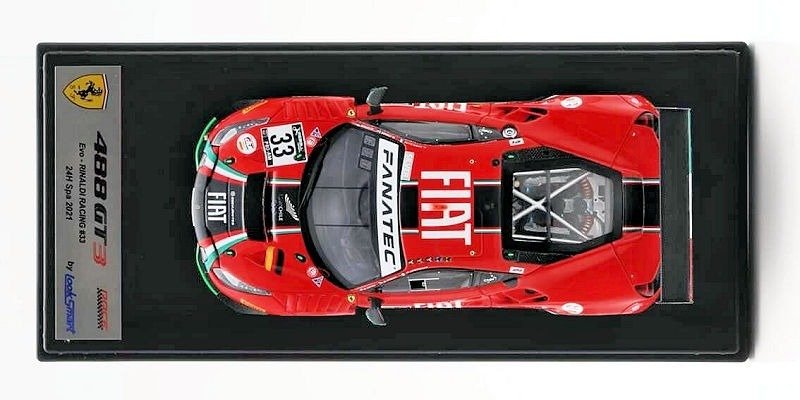 Look Smart 1:43 - Voiture de sport miniature - Ferrari 488 GT3 Evo Team Rinaldi Racing #33 - 24h SPA 2021 Hites/Crestani/Perel. - LSRC107 - Édition limitée #3.1