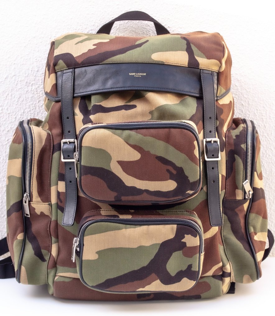 Saint Laurent - Utilitarian Camo Print Backpack Green Multi - Rucksack #1.2