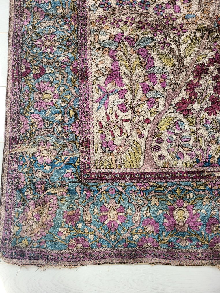 古董波斯絲綢手工卡尚地毯，約 1880 年 - 小地毯 - 200 cm - 120 cm #2.1