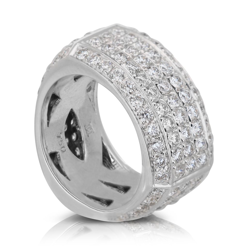 Gyűrű - 18 kt. Fehér arany -  3.00ct. tw. Gyémánt  (Természetes) #1.2