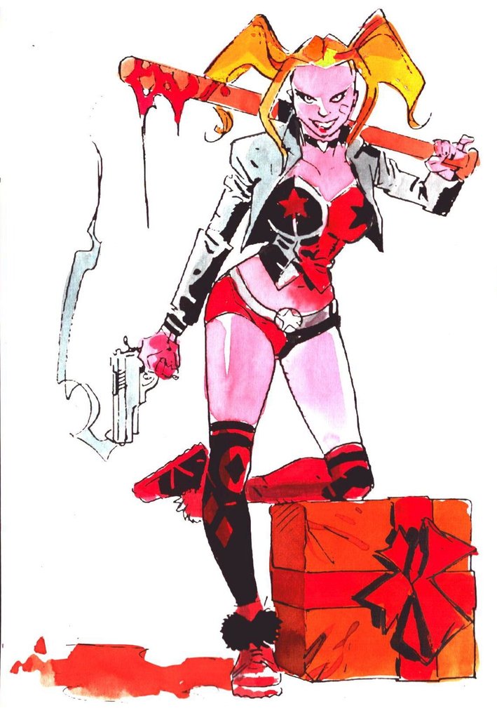 Giancarlo Caracuzzo - 1 Original colour drawing - Harley Quinn - 2024 #2.1