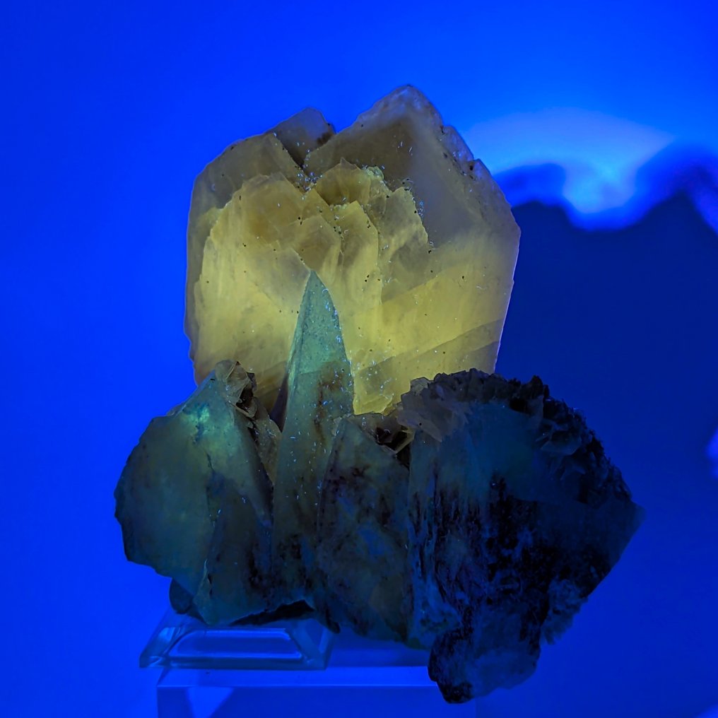 方解石花，紫外线敏感 水晶 - 高度: 105 mm - 宽度: 87 mm- 435.12 g #2.1