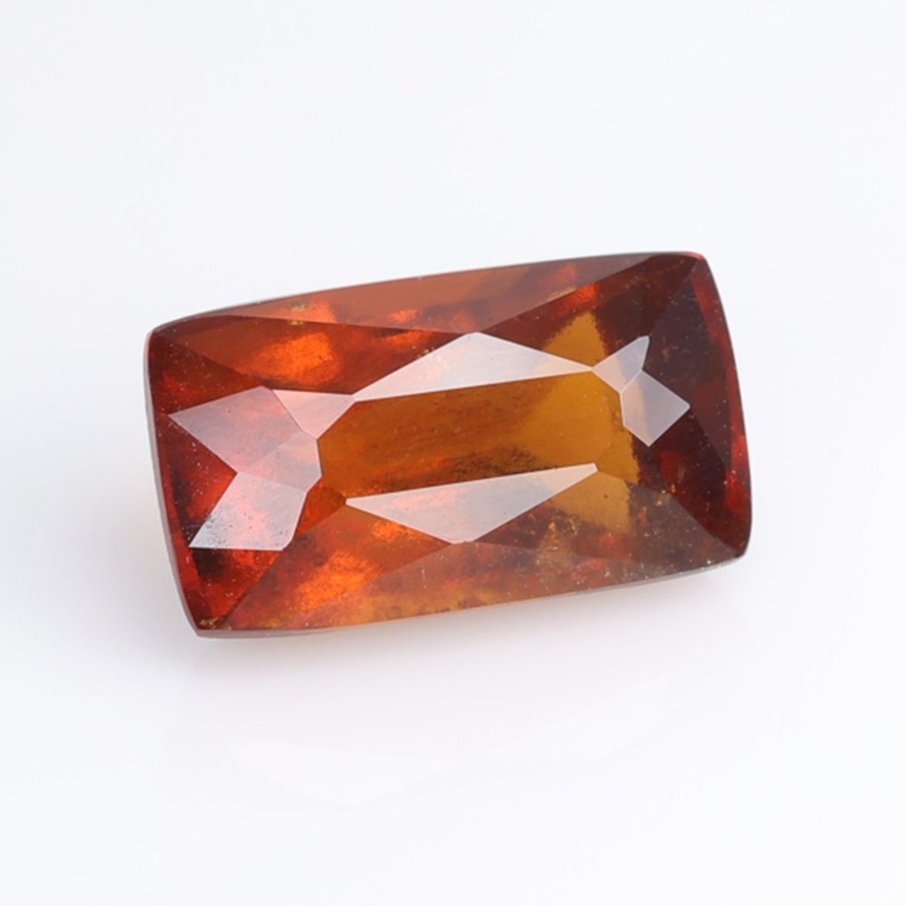 1 pcs (Fin färgkvalitet) - [ Levande/djupt orange (rödaktig)] Hessonit - 4.30 ct #2.1