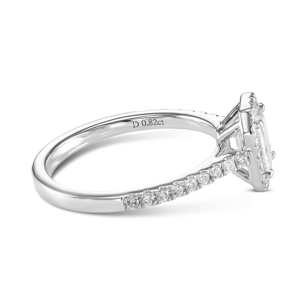 Engagement ring - 18 kt. White gold -  1.07ct. tw. Diamond  (Natural) #2.1