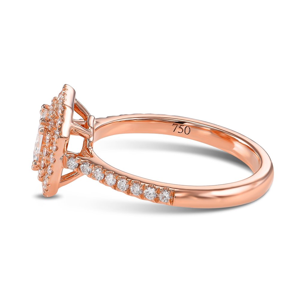 Anello di fidanzamento - 18 carati Oro rosa -  0.94ct. tw. Diamante  (Naturale) #1.2
