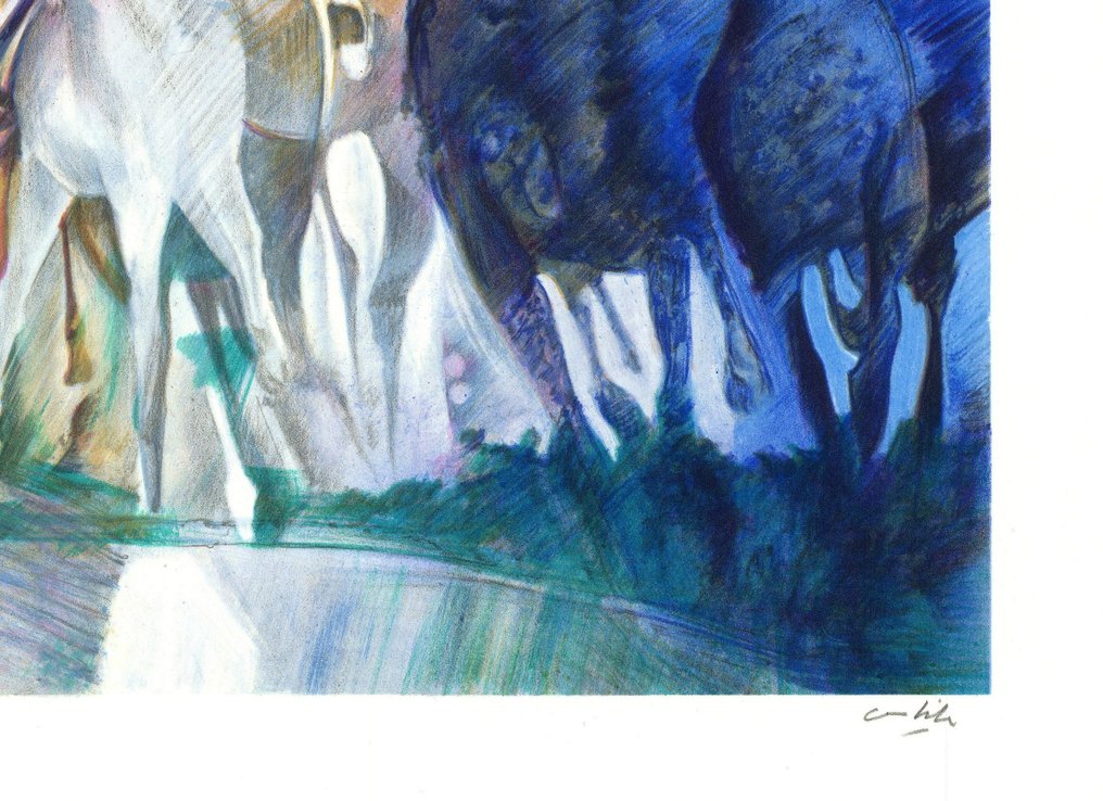 Paul Ambille (1930-2010) - Course de chevaux, Longchamp #4.3