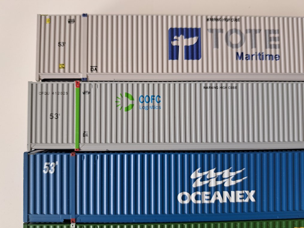 Diverse merken H0 - Model train attachment (6) - 6x 53ft. containers #3.2