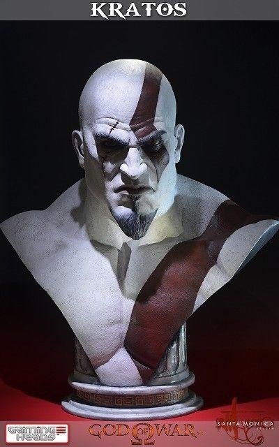 Gaming Heads - Popiersie, Kratos - God of War - Life-size - 72 cm - żywica - 2015 #1.1