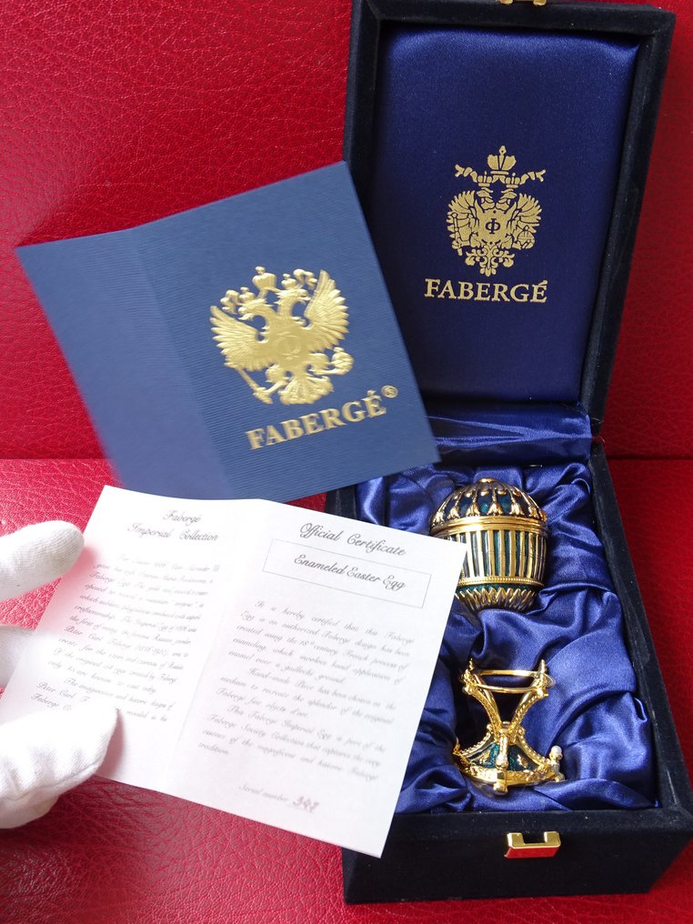小雕像 - House of Fabergé - Imperial Egg - Original box included- Fabergé style - Certificate of Authenticity -  #3.1