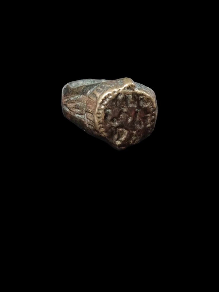 拜占庭时期 黄铜色 戒指 #1.2