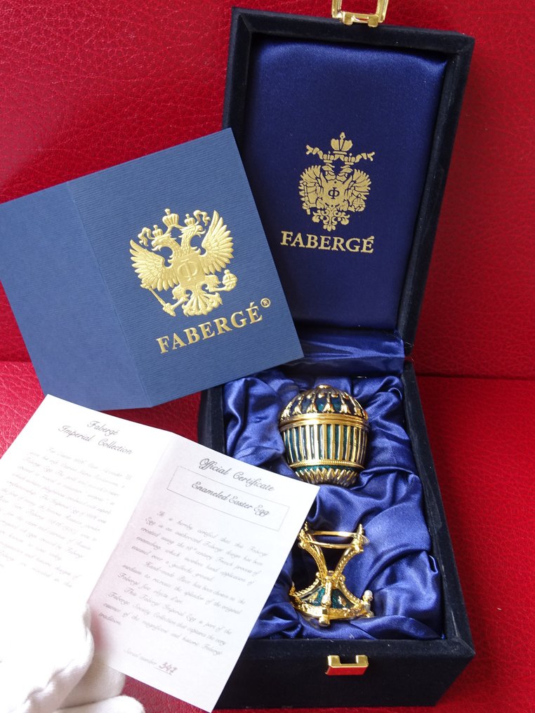 小雕像 - House of Fabergé - Imperial Egg - Original box included- Fabergé style - Certificate of Authenticity -  #3.2