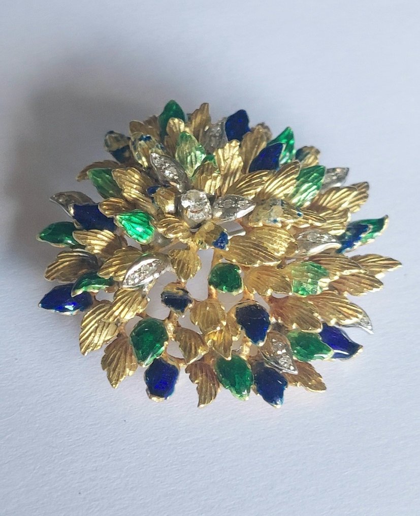 Broche - 18 carats Or jaune #2.1