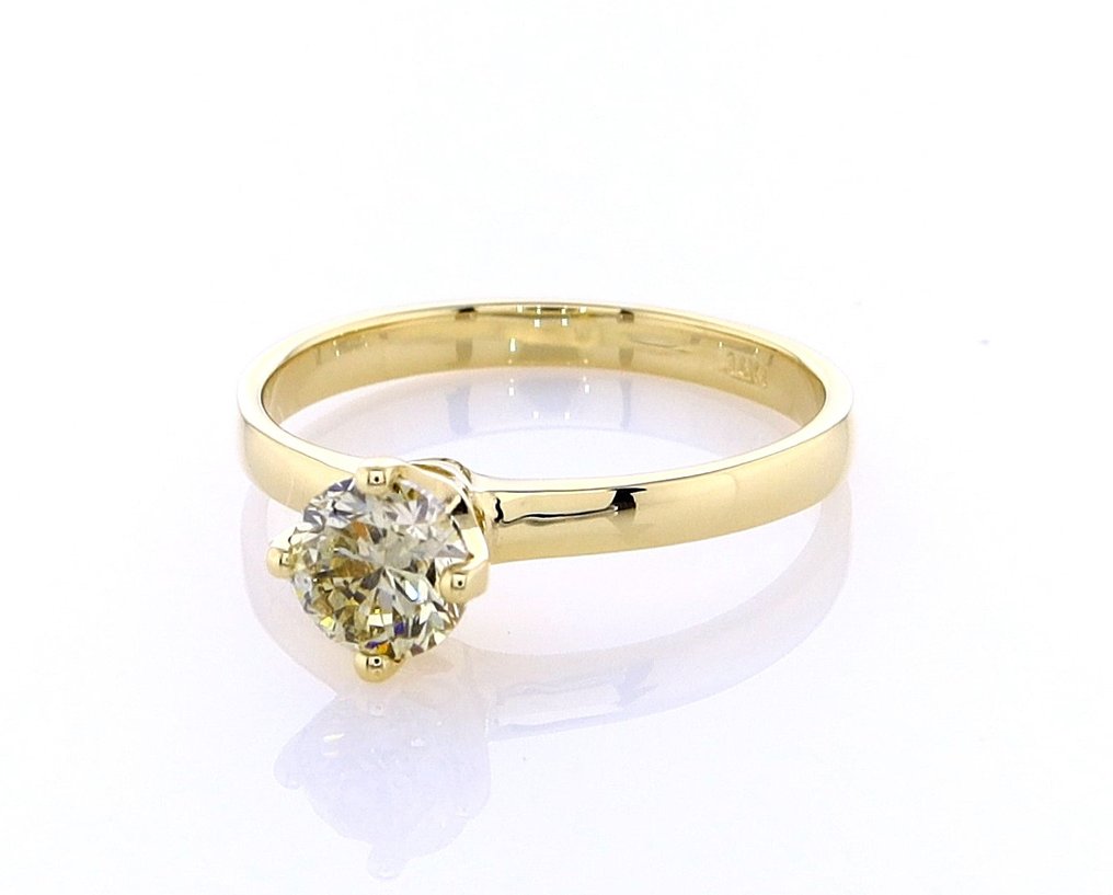 Ring - 14 karaat Geel goud -  0.60 tw. Diamant  (Natuurlijk) #3.2