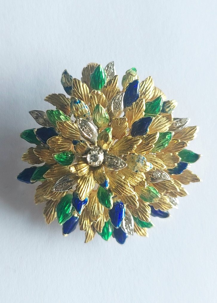 Broche - 18 carats Or jaune #1.1