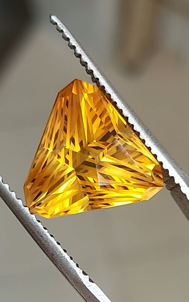 黄水晶  - 7.48 ct - 西班牙宝石学院（IGE） #1.1