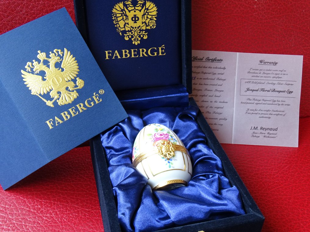 小雕像 - House of Faberge - Imperial Egg  - Surprise Egg - Boxed -Certificate of Authenticity - 金色成品 #2.2