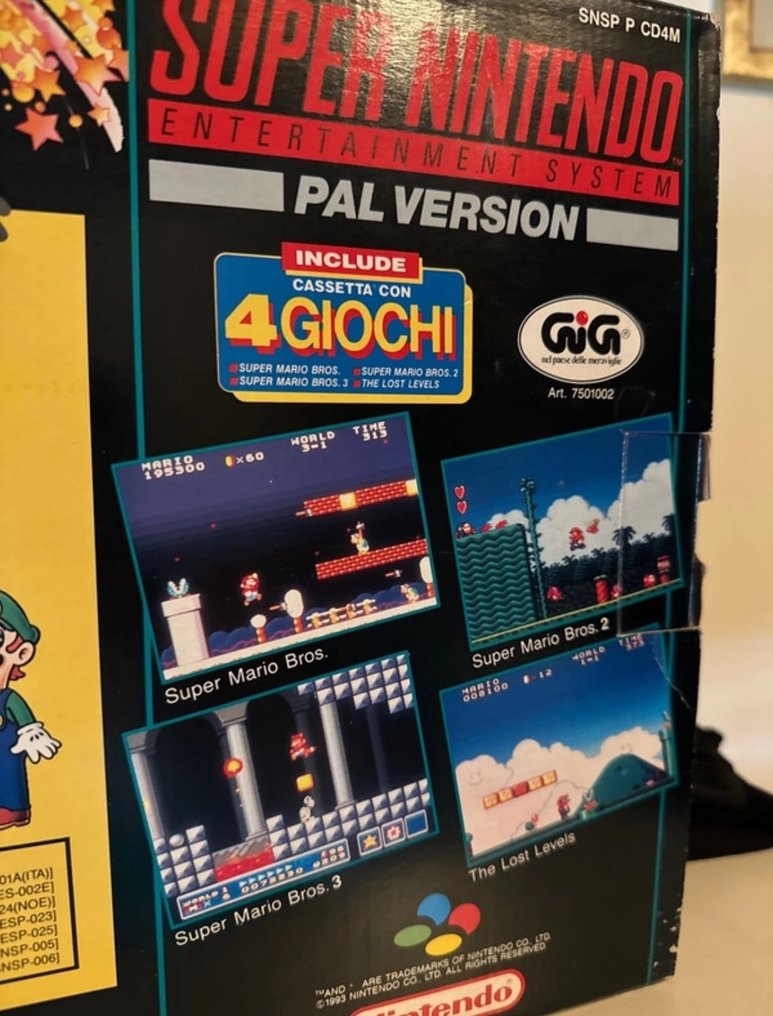 Nintendo - Super Nintendo SNES GIG Edition Super Mario All Stars - complete - manuals sealed - box perfect - Consolă jocuri video - În cutia originală #1.2