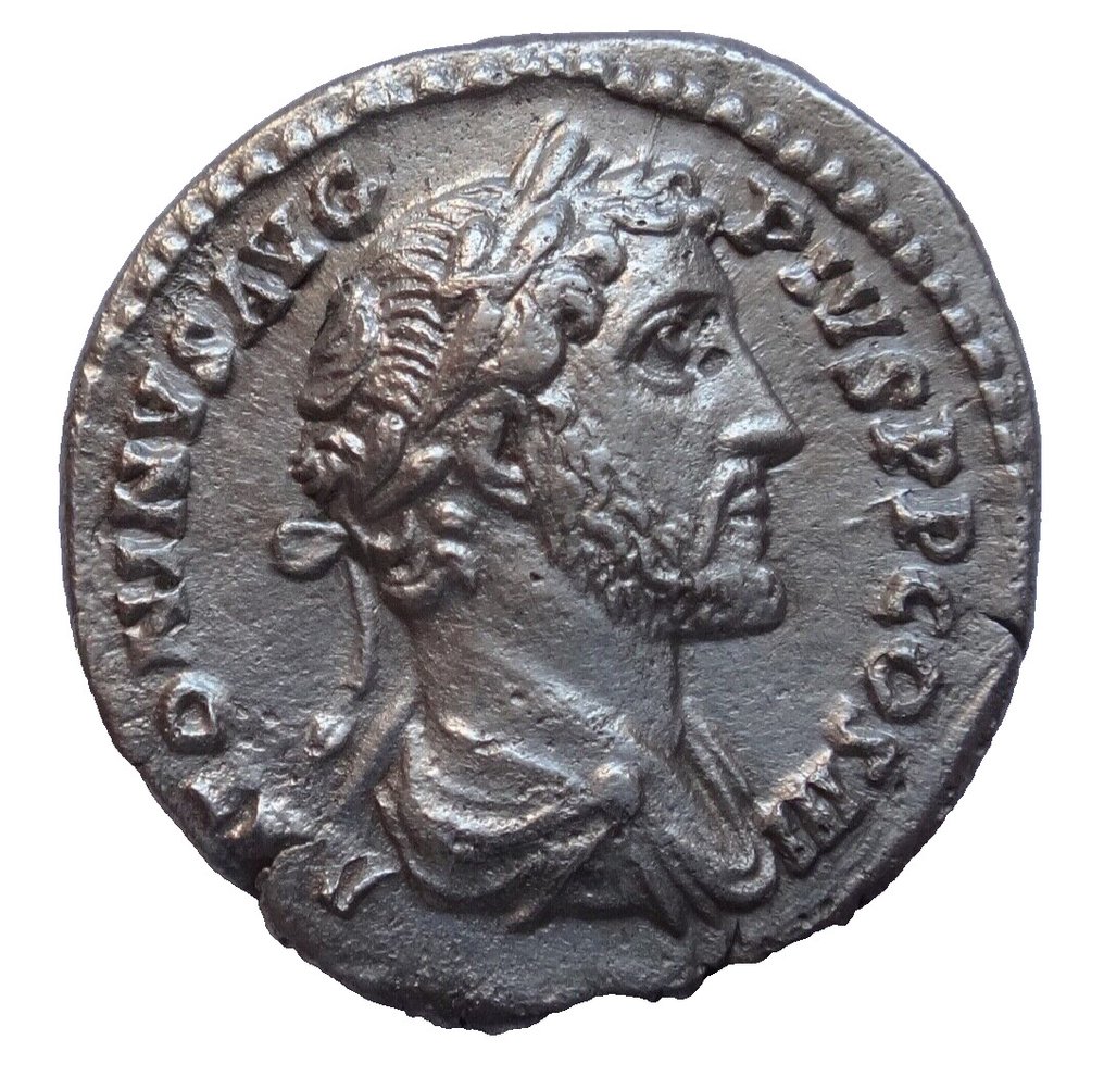 Romerska riket. Antoninus Pius (AD 138-161). Denarius #1.1