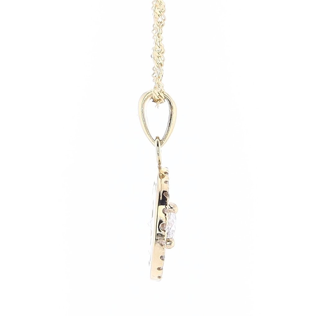 Halskette mit Anhänger - 14 kt Gelbgold -  0.64 tw. Diamant  (Natürlich) - Diamant #1.2