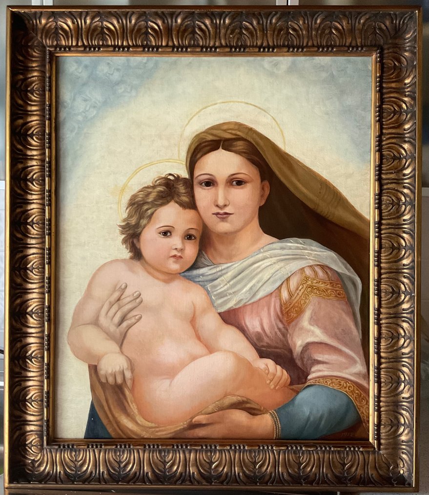 Scuola italiana (XX), da Raffaello Sanzio - Madonna con Bambino #2.1