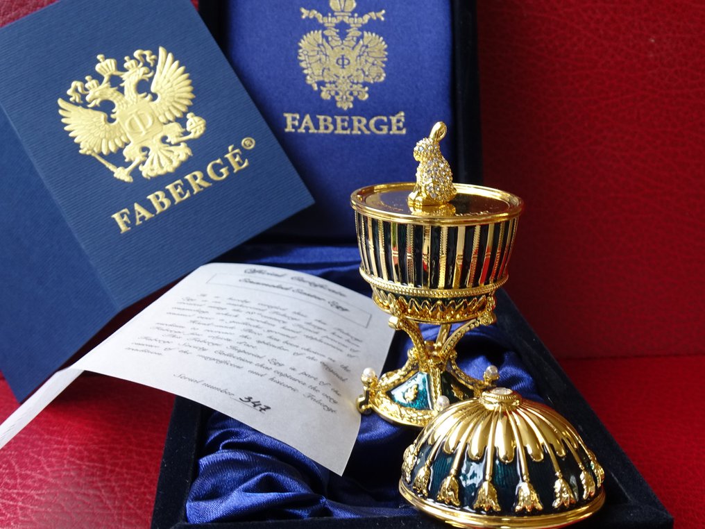 小雕像 - House of Fabergé - Imperial Egg - Original box included- Fabergé style - Certificate of Authenticity -  #1.1
