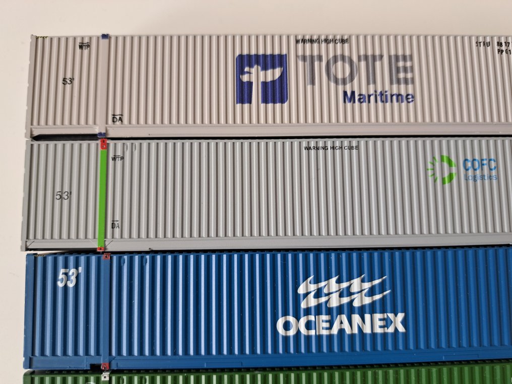 Diverse merken H0 - Model train attachment (6) - 6x 53ft. containers #1.2