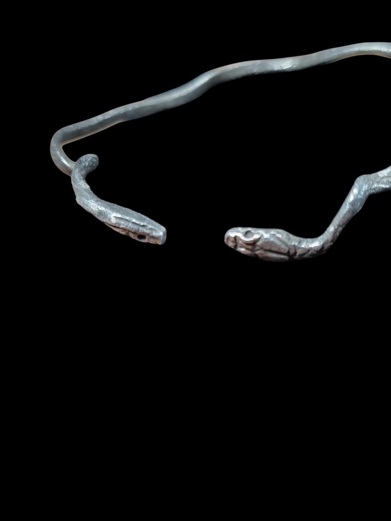 Romain antique Argent, Serpent extrêmement rare Bracelet #1.2