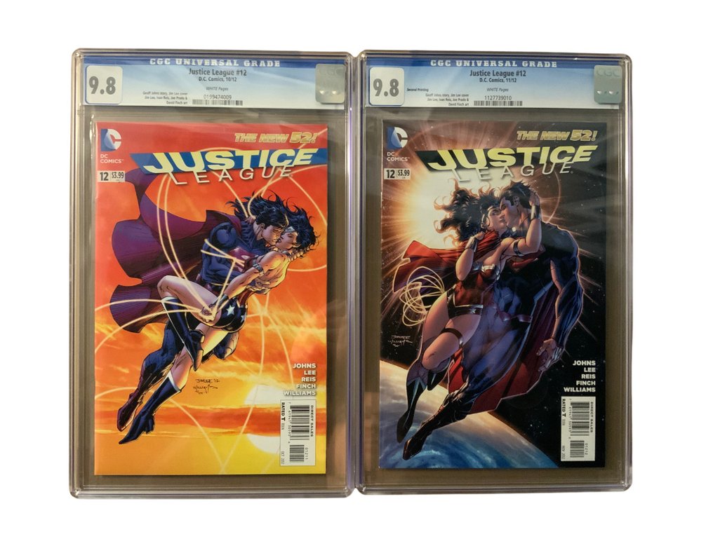 Justice League (2011 Series) # 12 Regular + 2nd Print Variant. Jim Lee Cover art! - 2 Graded comic - Första upplagan - 2012 - CGC 9.8 #1.1