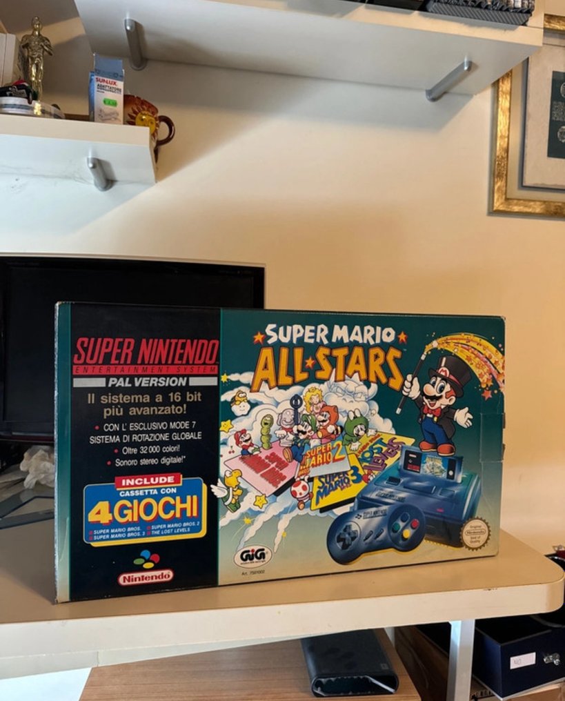 Nintendo - Super Nintendo SNES GIG Edition Super Mario All Stars - complete - manuals sealed - box perfect - Consolă jocuri video - În cutia originală #1.1