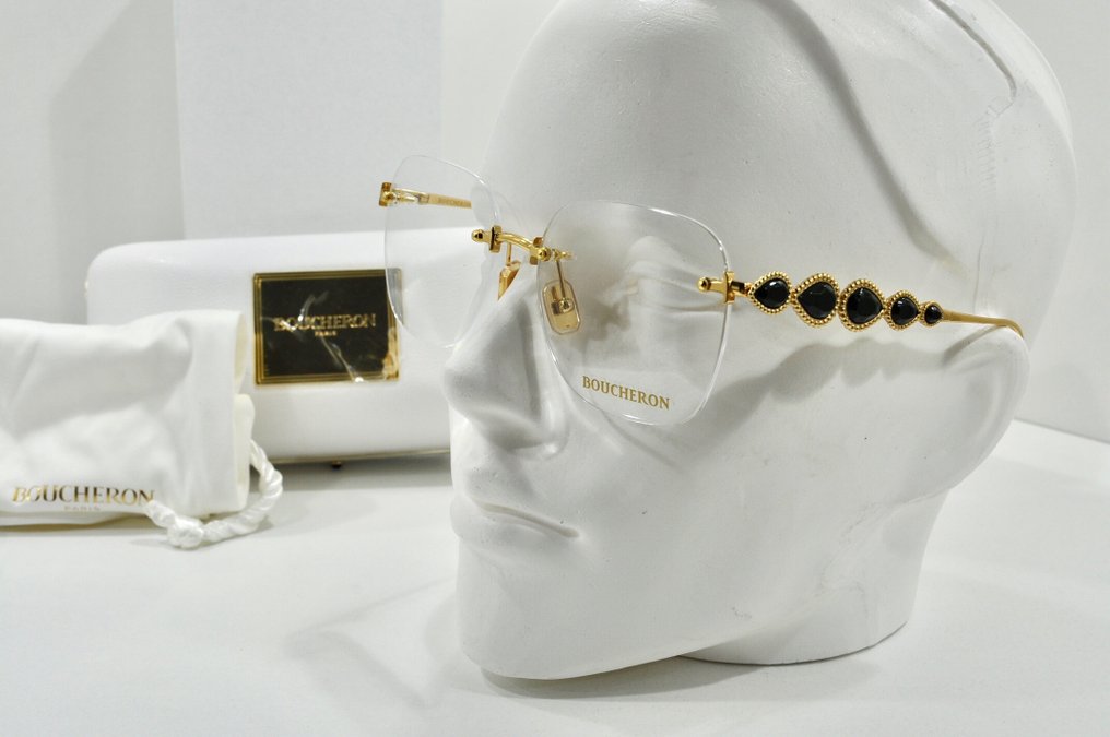 Boucheron Occhiali Boucheron vintage BC01330 oro 22 Ct edizione limitata serpentine glasant rimless gold Occhiali Catawiki