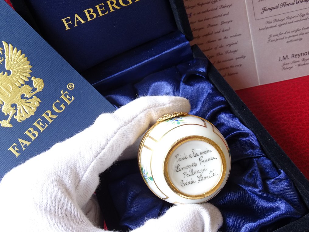 Figuur - House of Faberge - Imperial Egg  - Surprise Egg - Boxed -Certificate of Authenticity - Goud afgewerkt #3.1