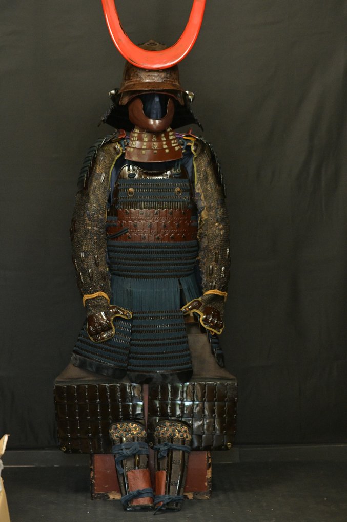 面具 - 日本 Yoroi 全武士盔甲 - 1700-1750年 #1.1