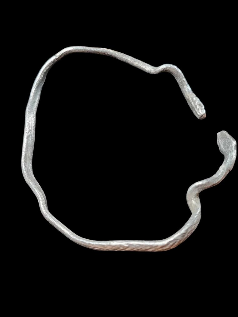 Romain antique Argent, Serpent extrêmement rare Bracelet #2.1