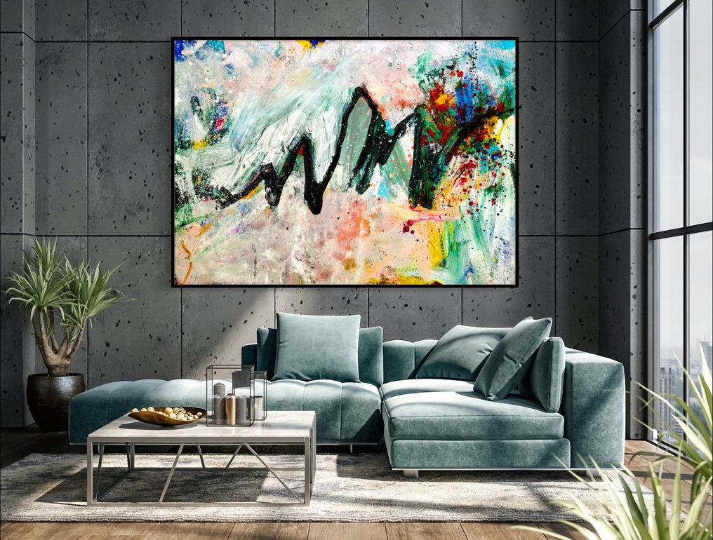 Cristine Balarine - When there are more questions than answers  _ XXL original abstract painting #3.2