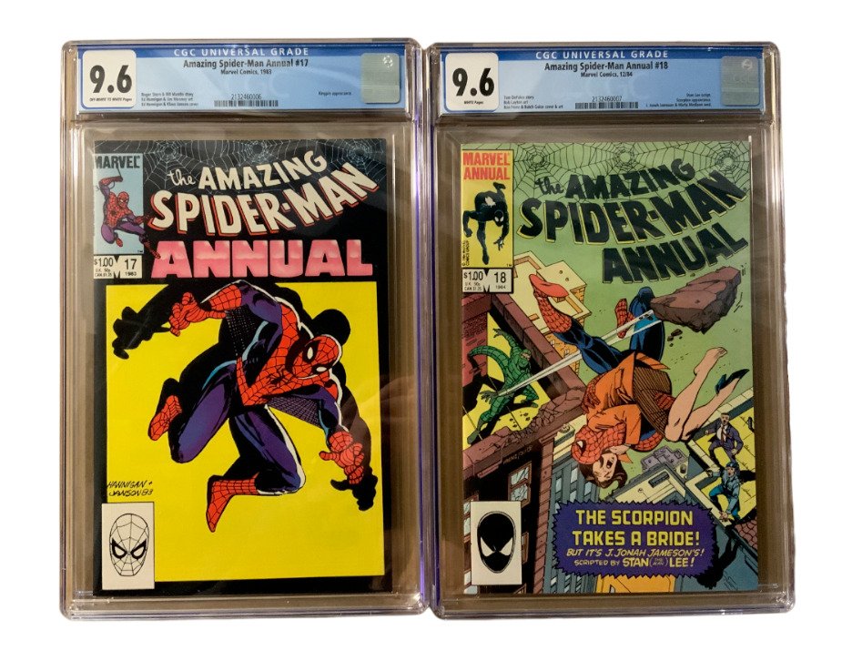 Amazing Spider-Man (1962 Series) Annual # 17 & 18 - 2 Graded comic - Prima edizione - 1983/1984 - CGC 9,6 #1.1