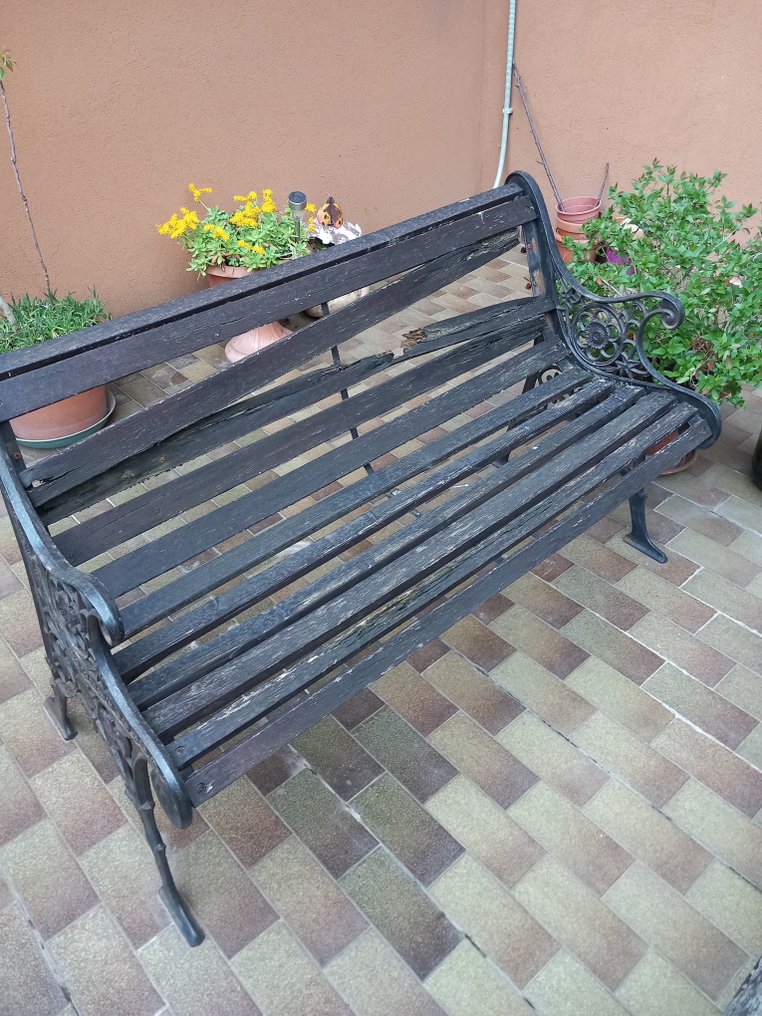 Settle (furniture) (2) - Teak - Pair of benches #3.1