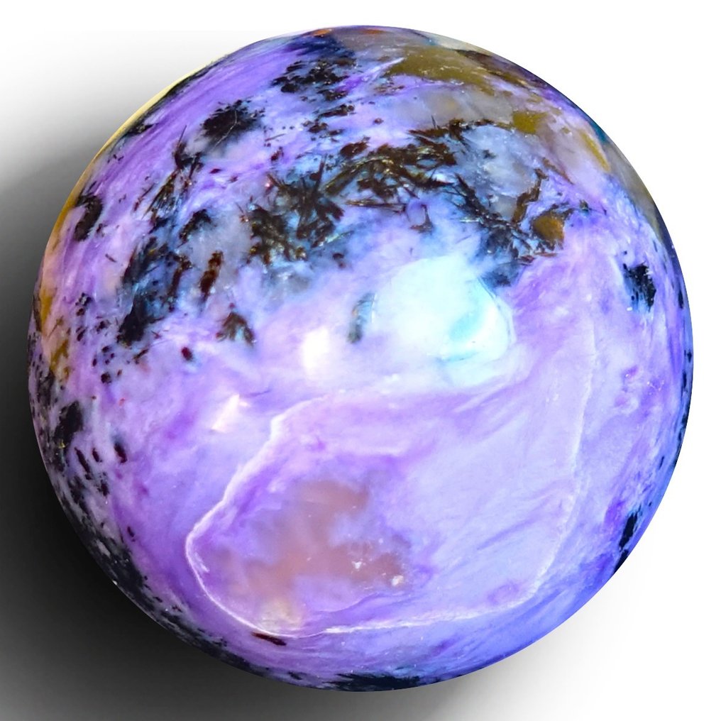 紫铜榴石球体， （贝加尔湖）- 208 g - (2) #3.2