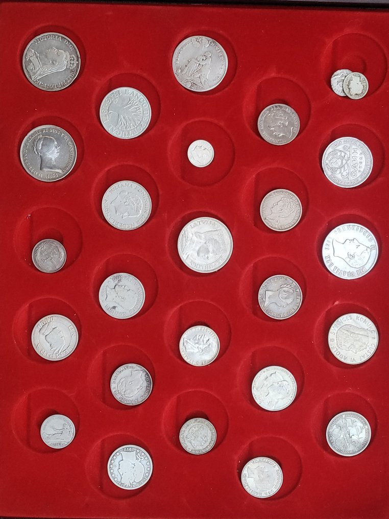 Lumea. Lotto 26 Monete In Argento 1850/1960 #1.2