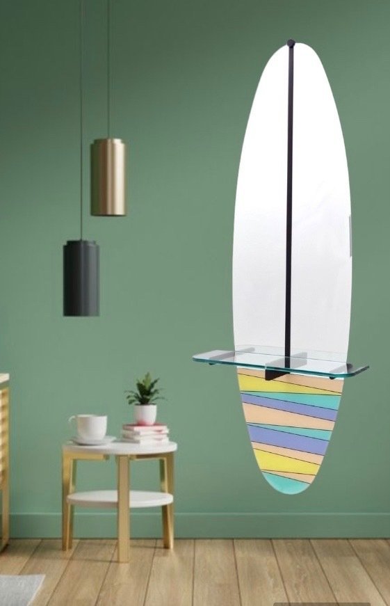 Lustro- Deska surfingowa 170 cm  - Drewno, Kryształ #1.1