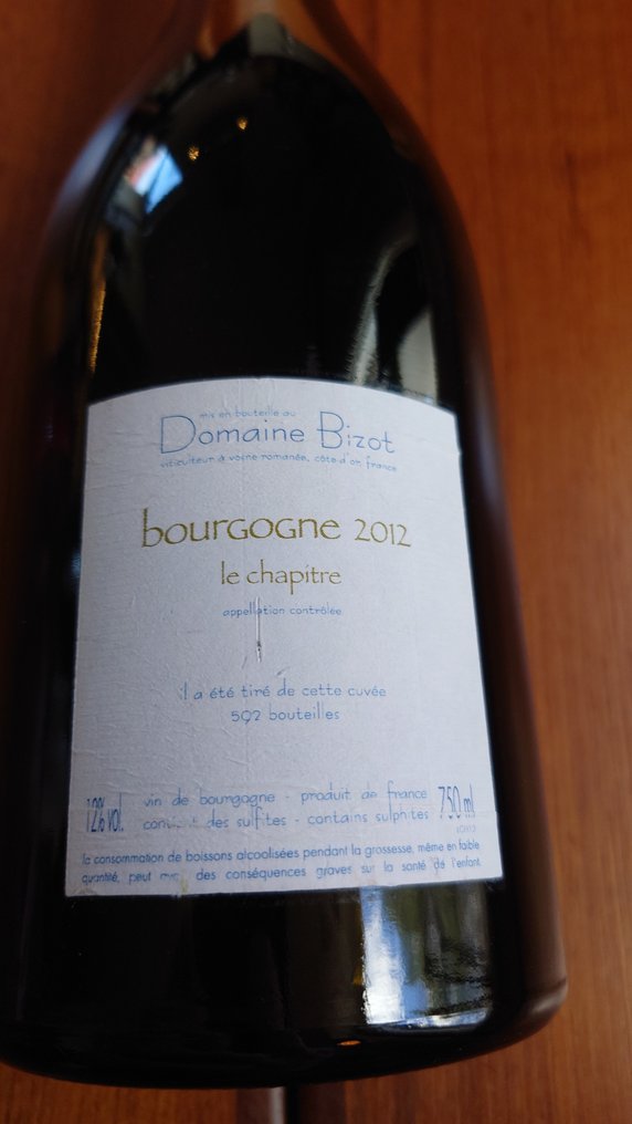2012 Domaine Jean Yves Bizot Le Chapitre Rouge - Bourgogne - 1 Fles (0,75 liter) #2.1