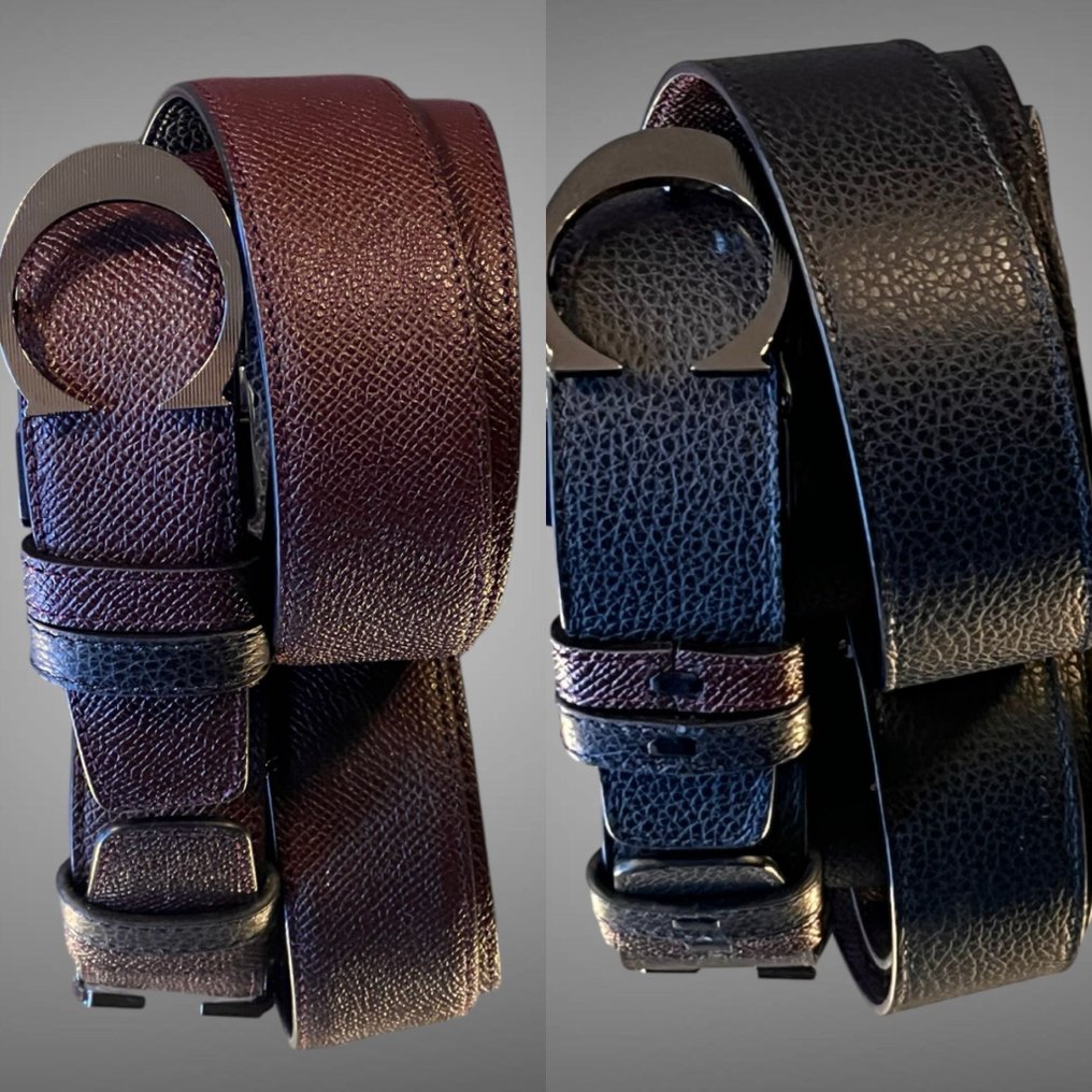 Canali - Canali exclusive branded rounded buckle  reversible belt new collection 2024 - Ζώνη #1.1