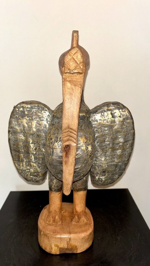 Sculptură, Calao - 35 cm - Lemn, Metal #1.2