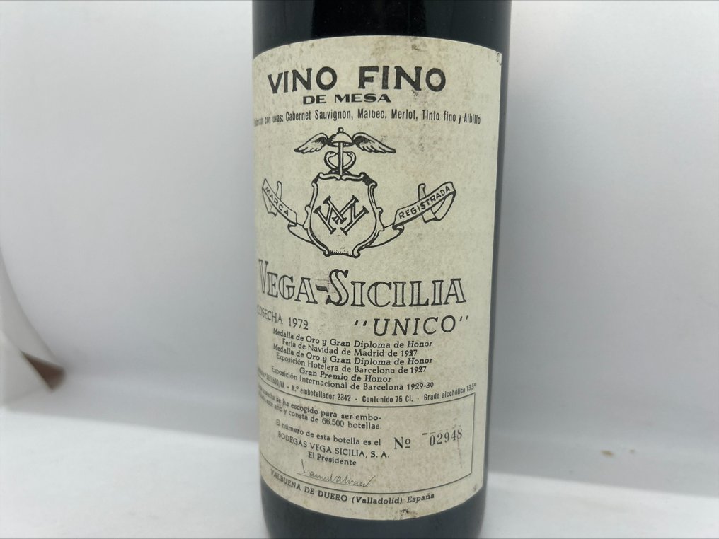1972 Vega Sicilia, Único - 里貝拉格蘭德爾杜羅 Gran Reserva - 1 Bottle (0.75L) #1.3