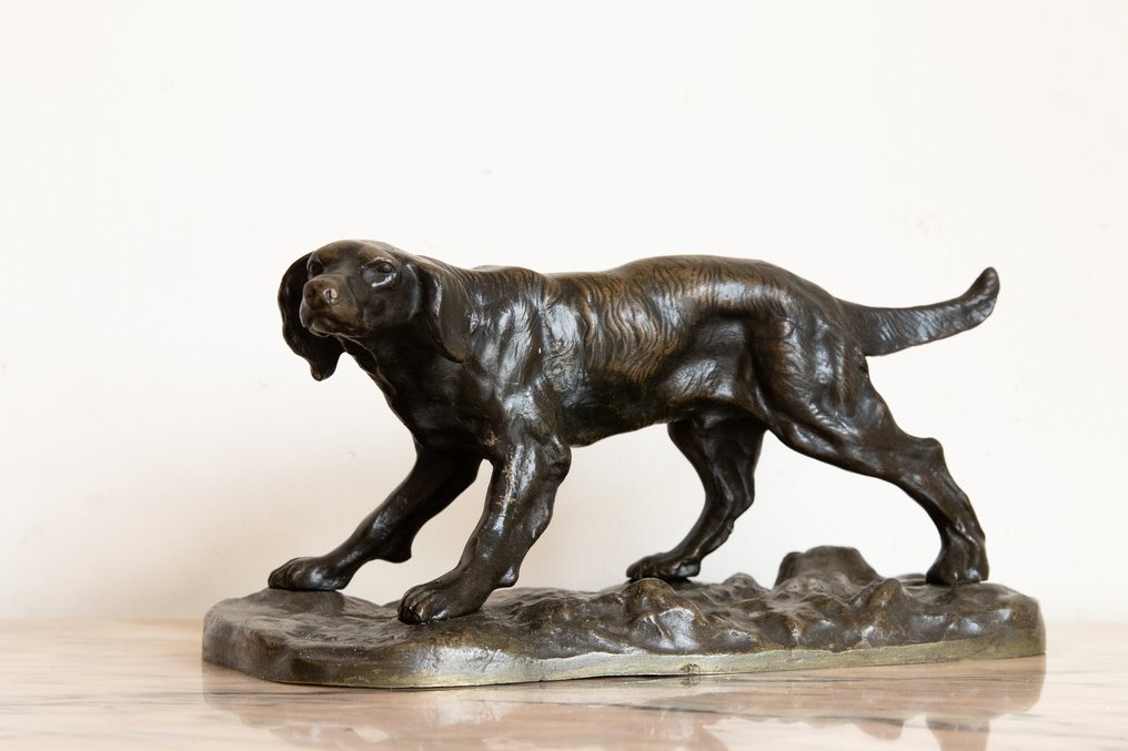 Naar Pierre-Jules Mêne - Figurine - setter - Bronze #1.1