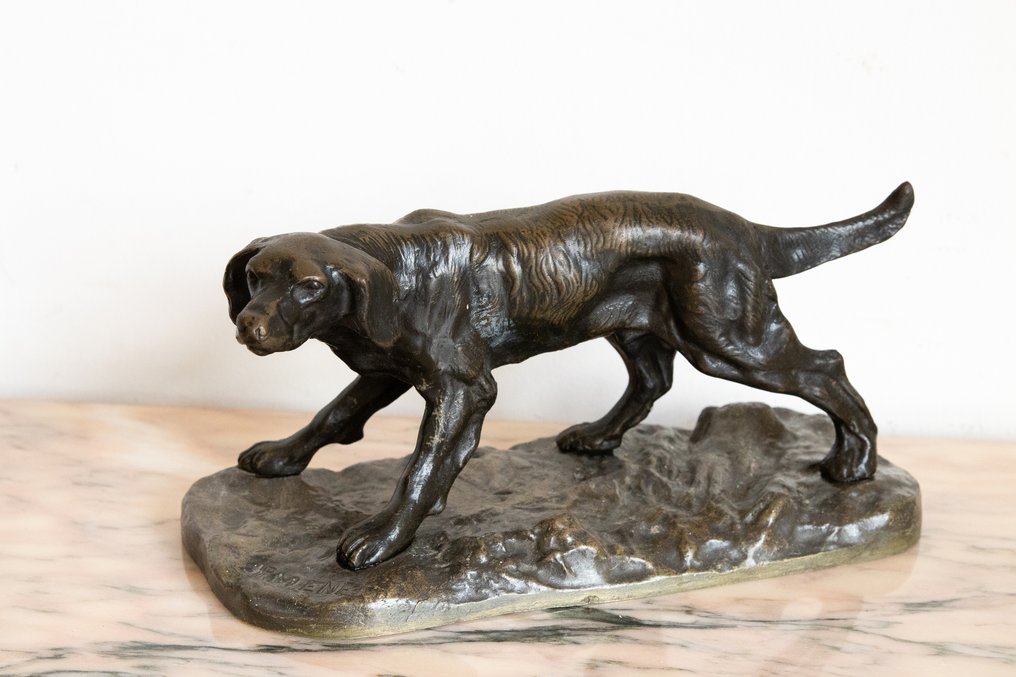 Naar Pierre-Jules Mêne - Figurine - setter - Bronze #3.1