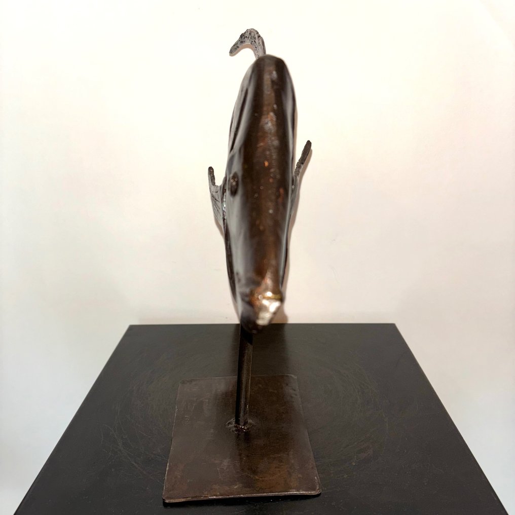 Abdoulaye Derme - Skulptur, Poisson - 29 cm - Bronse #2.1