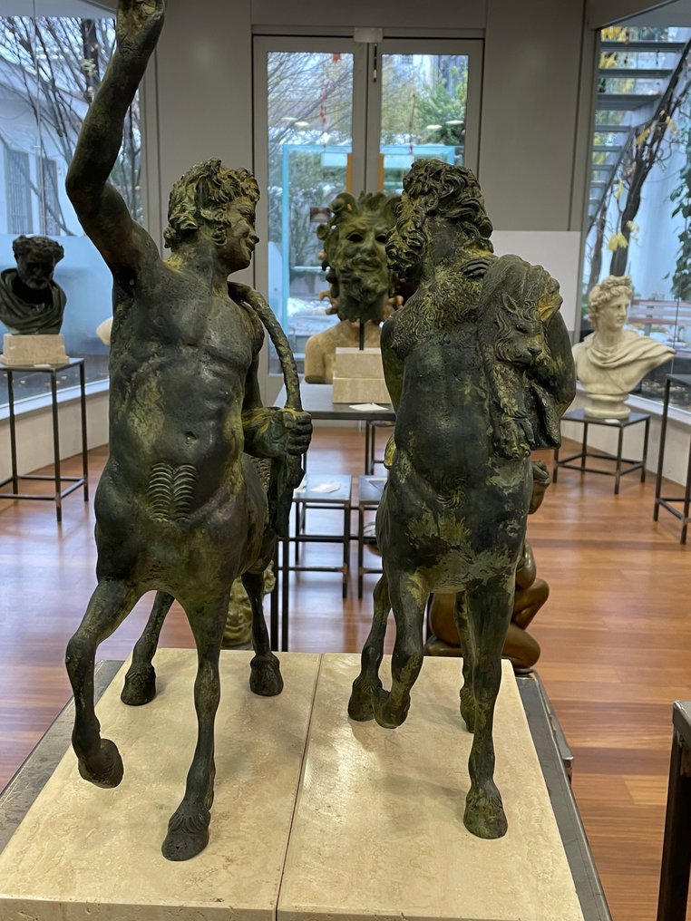 雕像, Coppia di Centauri - 47/54 cm h - 30 cm - 青銅色 #2.1